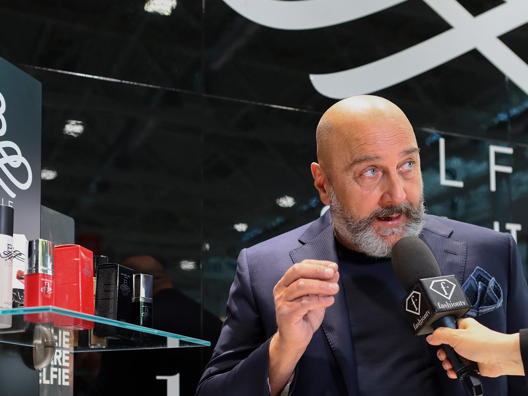 Marco di Iulio intervistato da Fashion TV durante Cosmoprof 2019